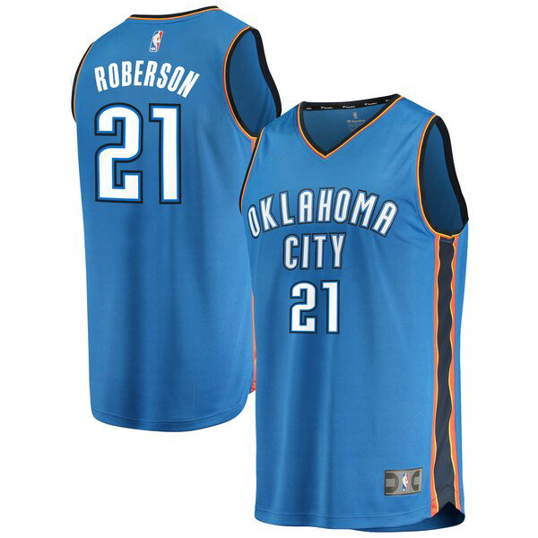 Maillot Oklahoma City Thunder Homme Andre Roberson 21 Icon Edition Bleu